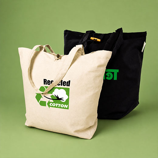 Tote bag promotionnel en canvas de coton recyclé