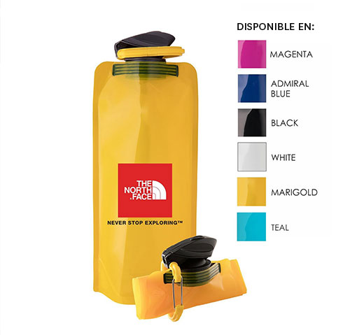 Bouteille pliable personnalisée avec logo pour randonnée et camping