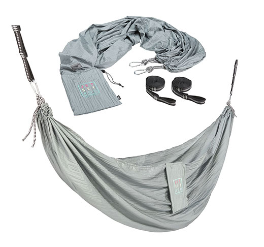 Hamac packable High Sierra deux personnes nylon 210T avec sangles arboricoles