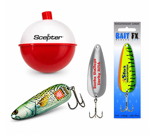Leurres et flotteurs de pêche personnalisés avec logo