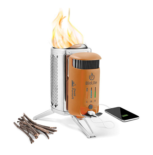 Réchaud BioLite CampStove 2+ biomasse recharge USB pour camping, personnalisé avec votre logo
