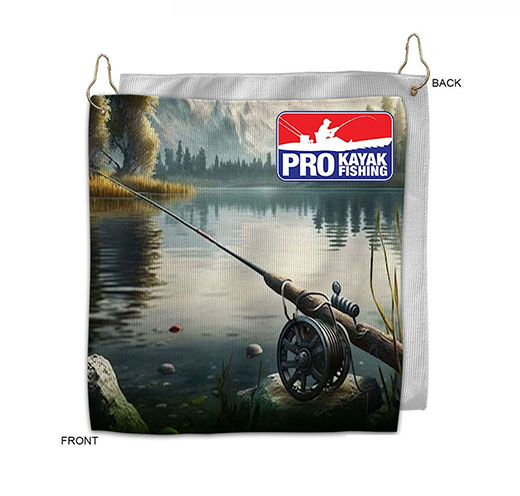 Serviette de pêche en microfibre personnalisée avec mousqueton